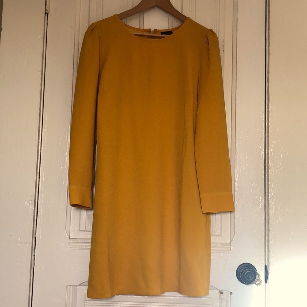 Who What Wear, Medium Mini Dress in Mustard Yellow